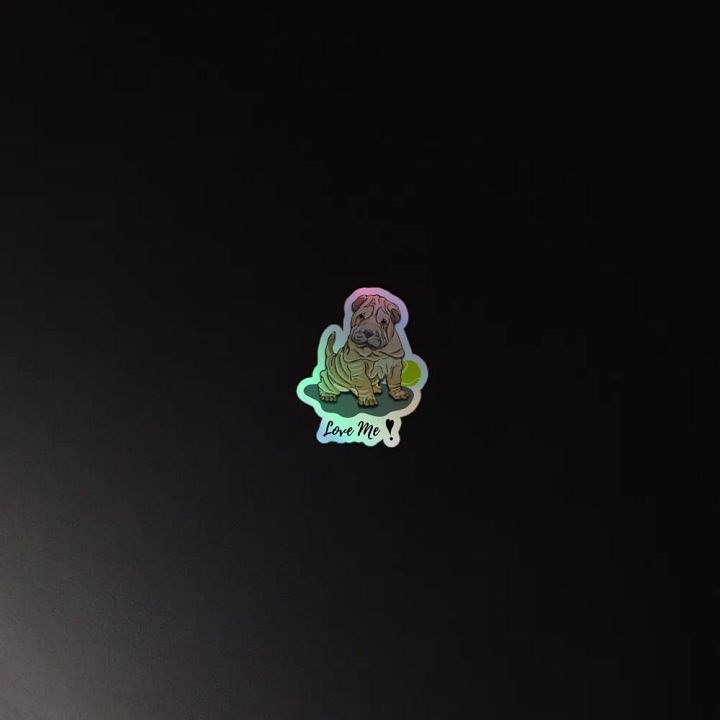 Wrinkled Puppy Holographic Sticker Set product image (4)