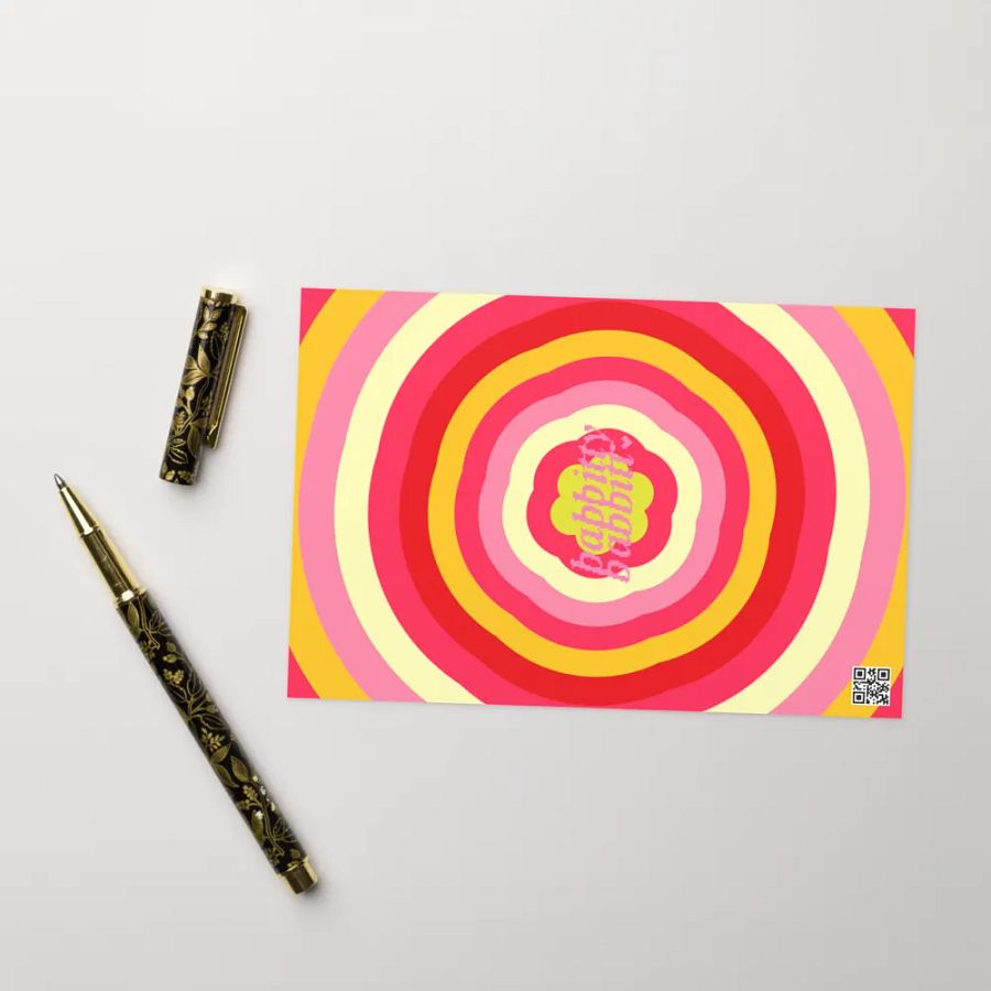 Be Mine Valentine retro portrait greetings card product image (7)