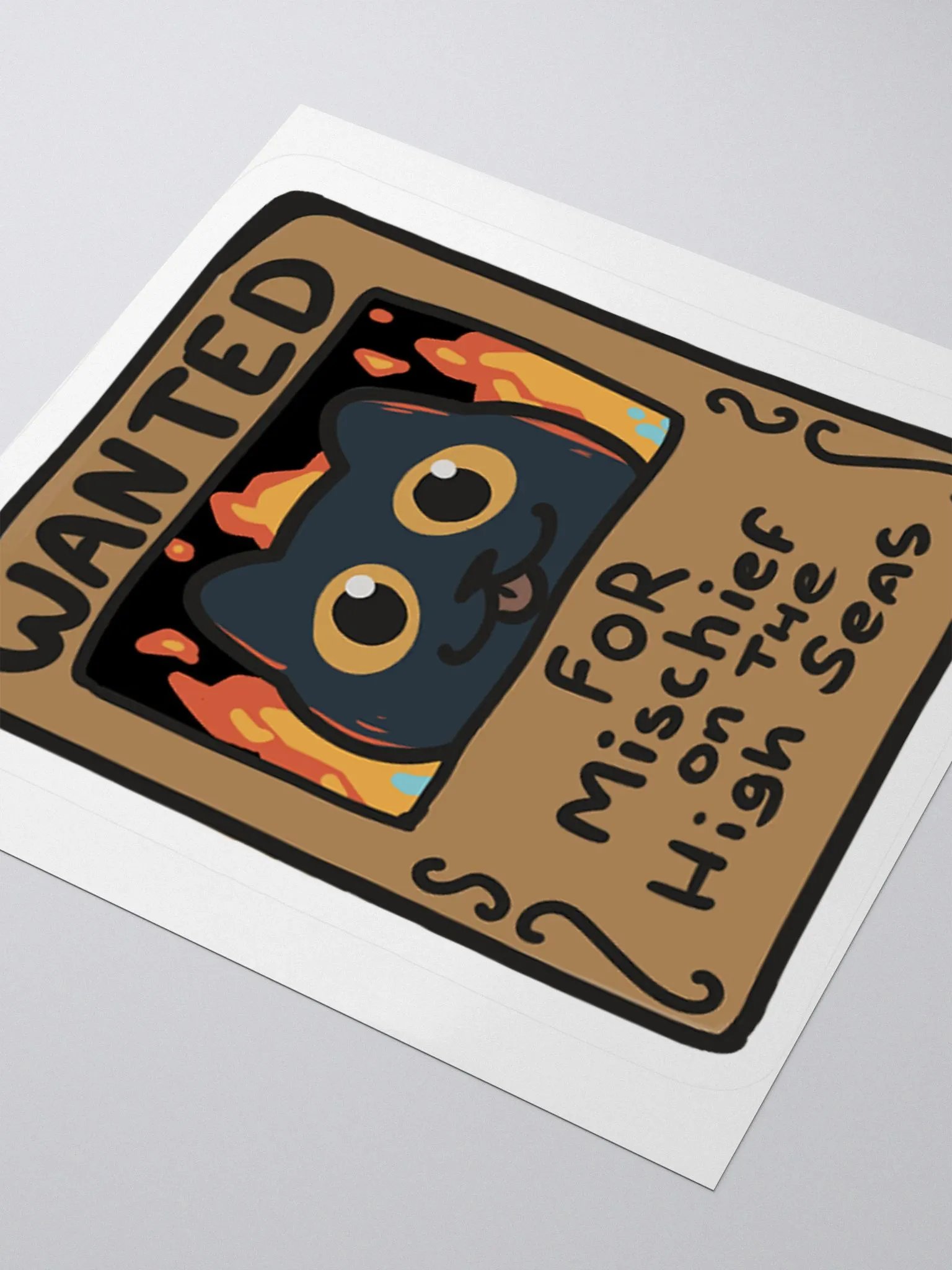 Straw Cat – Wanted Sticker product image (7)