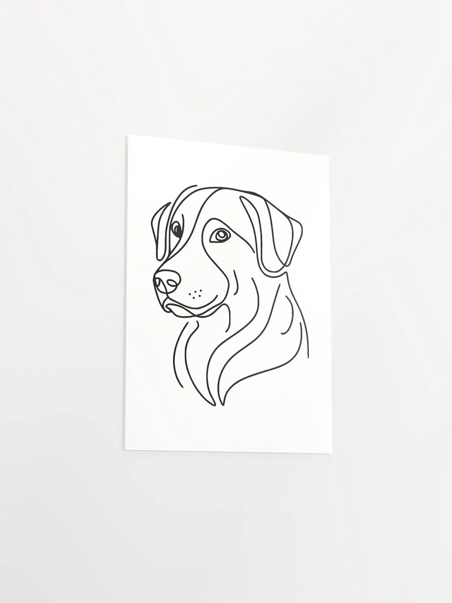 Elegant Dog Line Drawing Poster - Enhanced Matte Paper Poster product image (37)