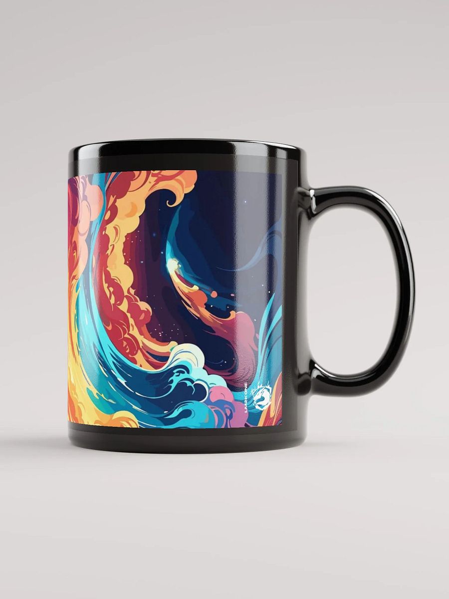 Energizing Swirls Black Glossy Mug product image (3)