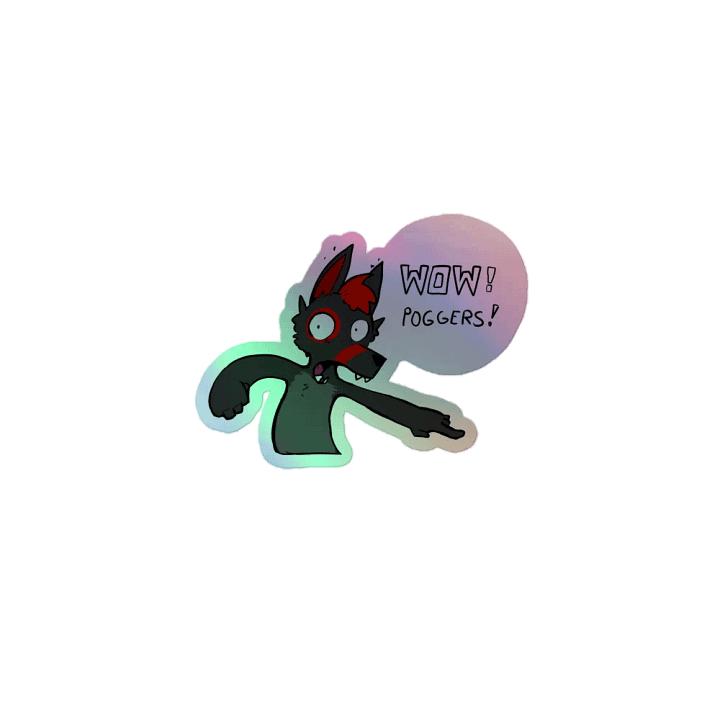 Wow! Poggers! Holographic Sticker product image (1)