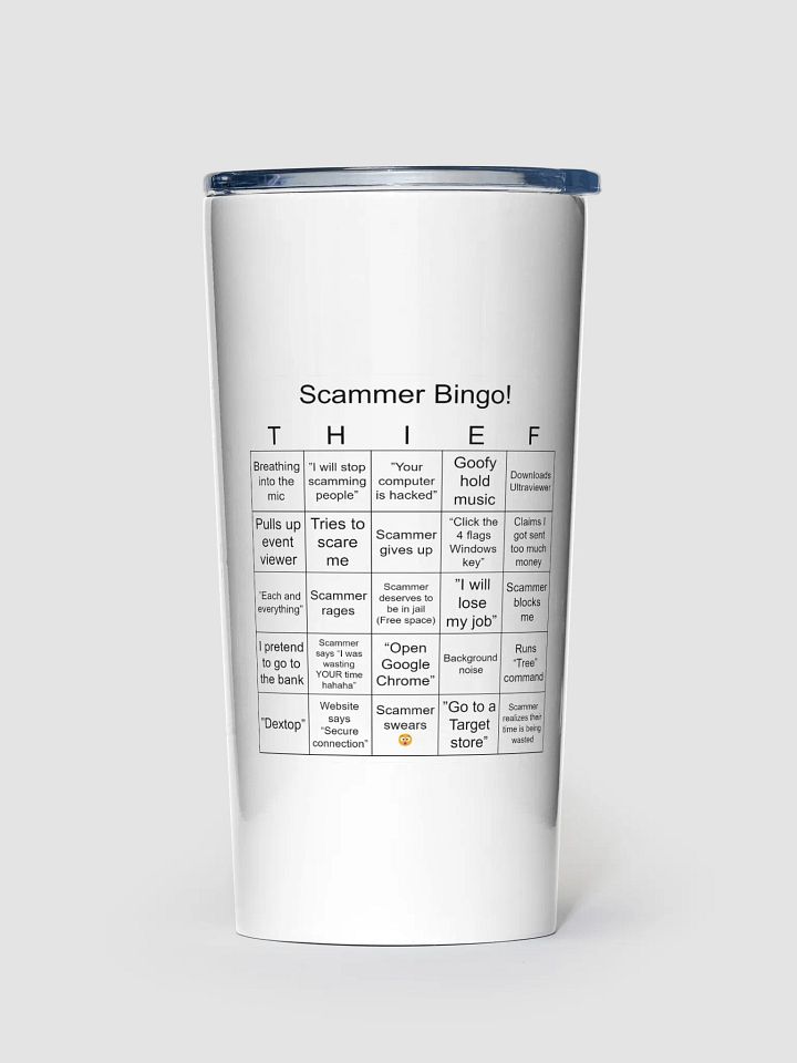 Scammer Bingo! -20oz Stainless Steel Tumbler product image (1)