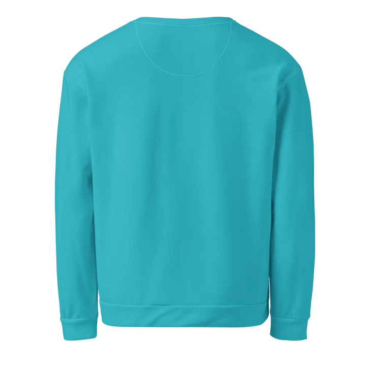 Plain Turquoise Blue Light Summer Unisex Recycled Polyester Heavyweight Premium Sweatshirt by Treasure Pie product image (2)