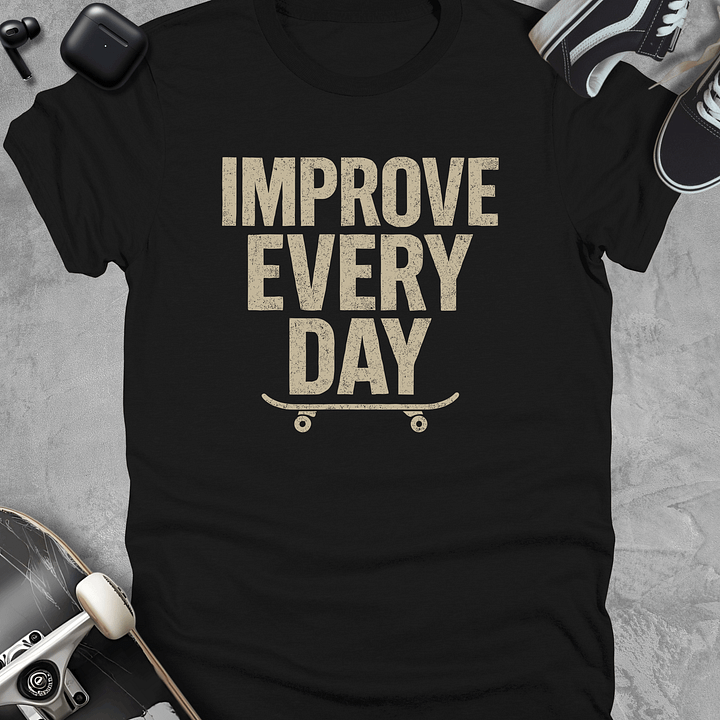 Improve every day, Skate t-shirt, Unisex product image (1)