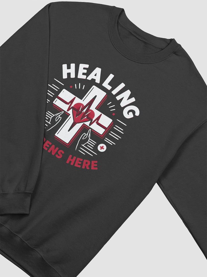 Healing Cross Heartbeat Sweatshirt product image (9)