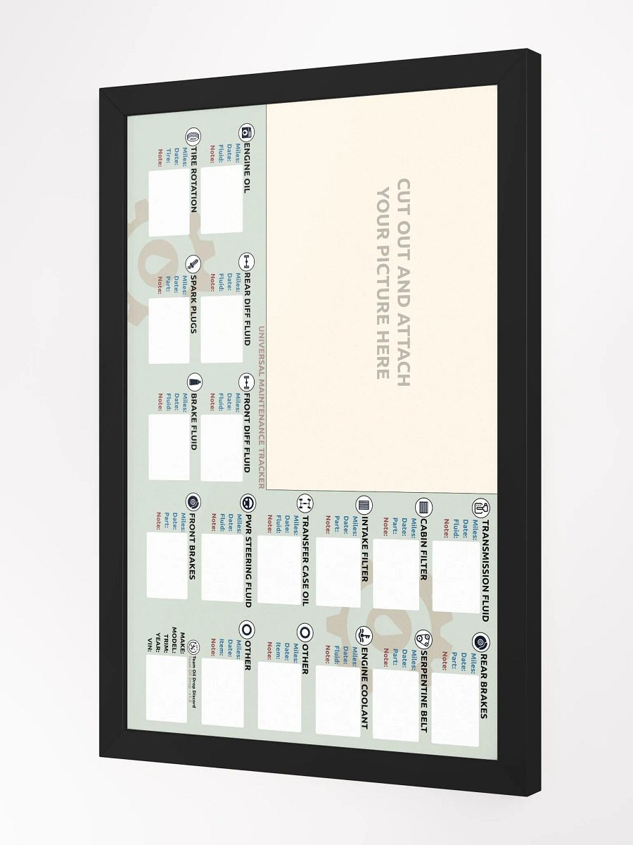 Universal Maintenance Tracker - Framed product image (3)