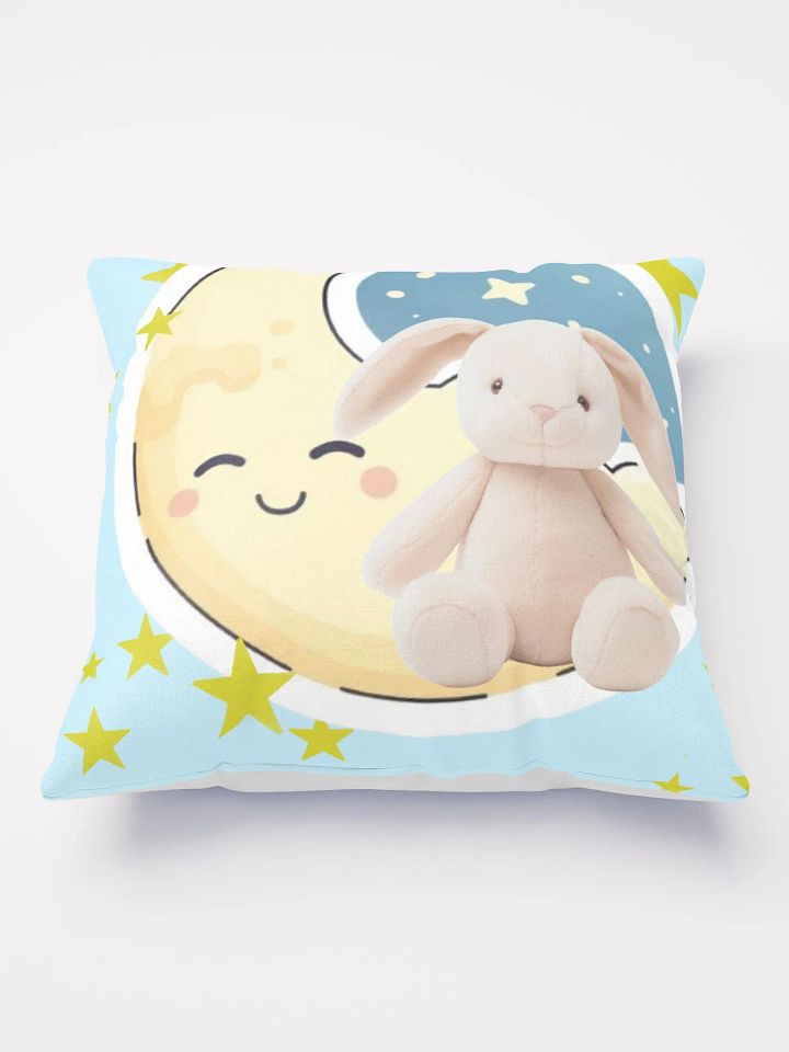 Good Night Rabbit Buddy Throw Pillow 1a product image (1)