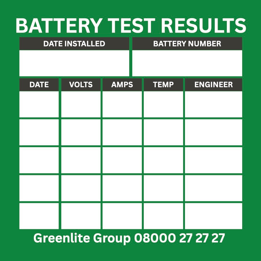 Greenlite Branded Battery Labels product image (1)