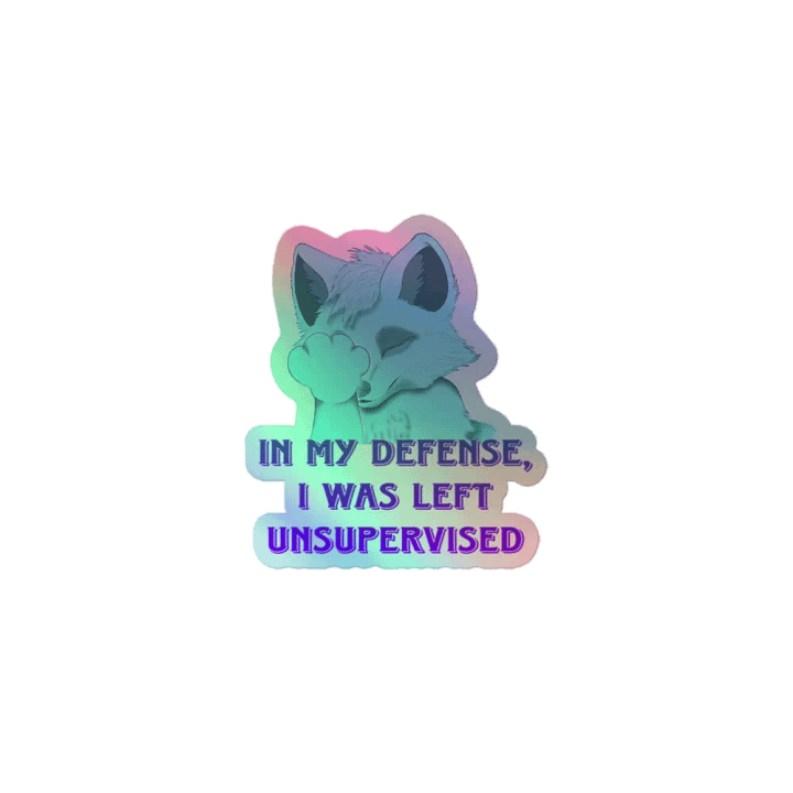 In my defense Holographic sticker product image (1)