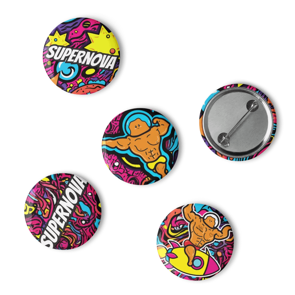 Supernova Dodgeball Club Pin Button Set product image (6)