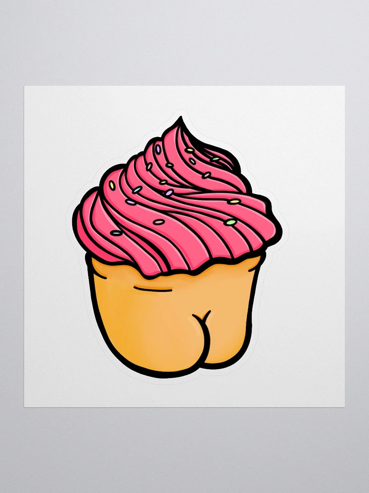 AuronSpectre Cheeky Cupcake Sticker - Pink product image (1)