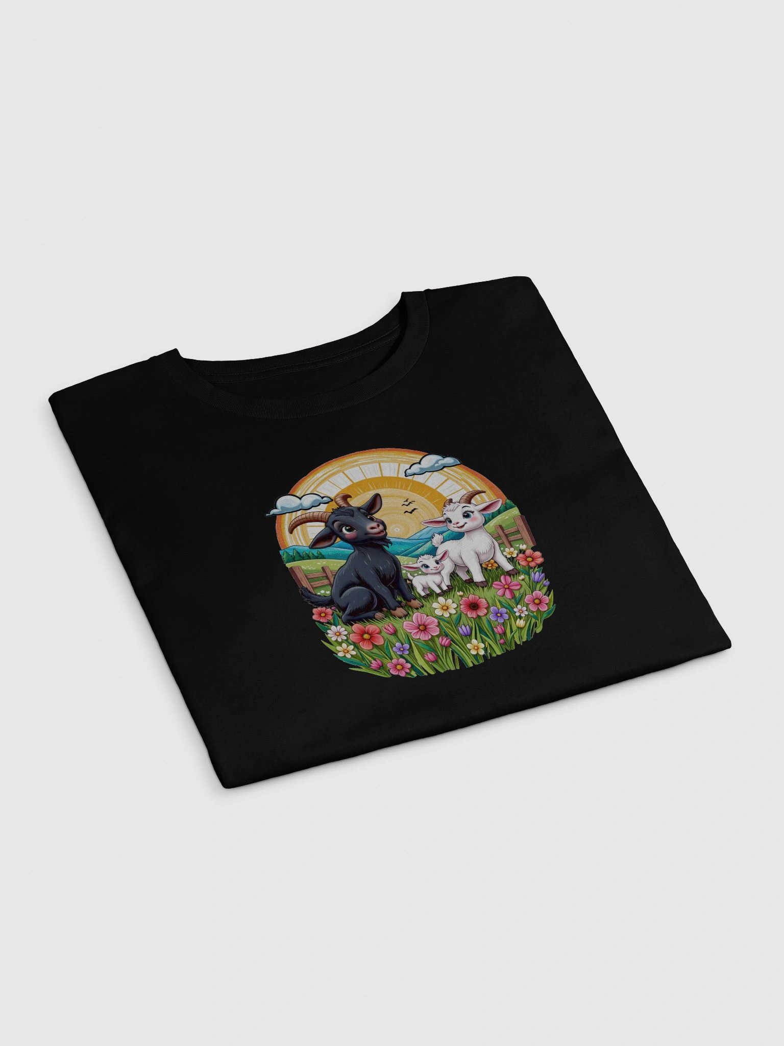 Pastoral Goat Trio Women's Crop Top product image (15)