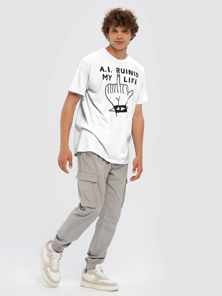 A.I. Ruined My Life Middle Finger Shirt product image (1)