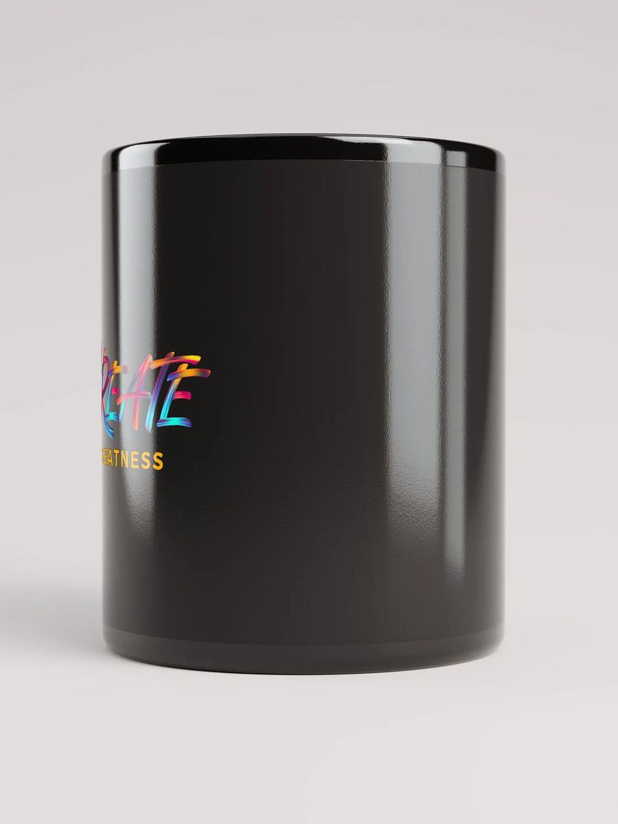 Born to Dance Her Silhouette + Rainbow Create Greatness Glossy Black Mug product image (5)