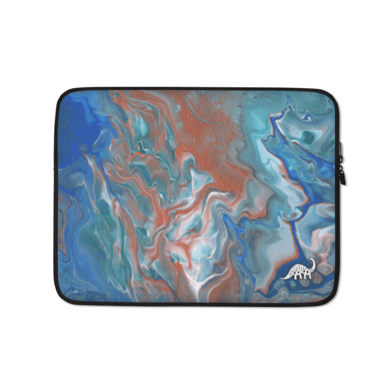 Metallic Orange Fluid Acrylic Laptop Sleeve product image (1)