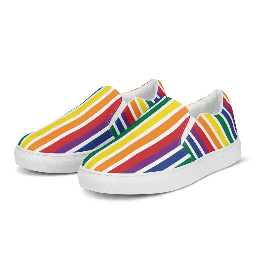 Rainbow Stripe Men's Slip On product image (3)