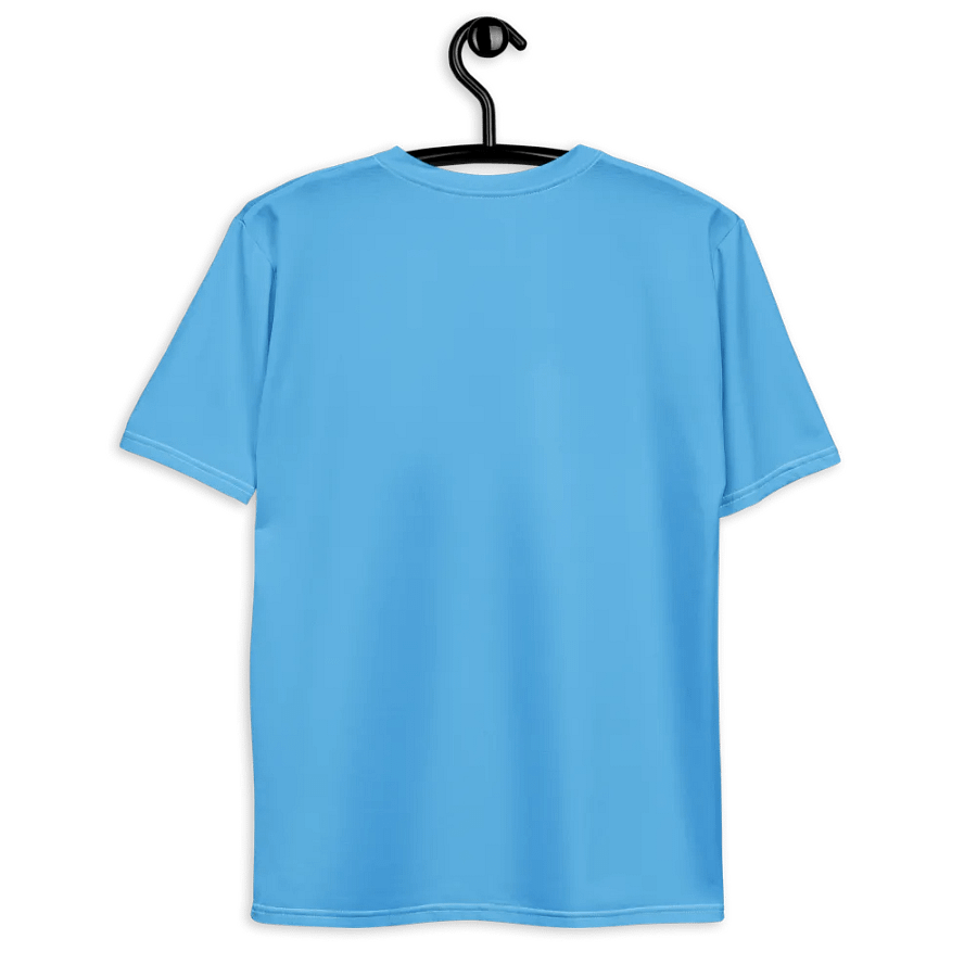 Plain Sky-Blue True Summer Men's Crewneck Polyester Heavyweight Premium T-Shirt by Treasure Pie product image (9)