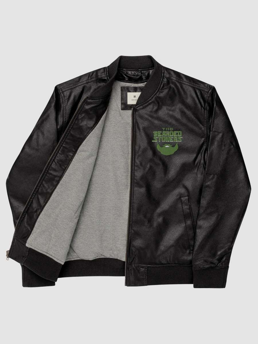 [Stoner] Faux Leather Bomber Jacket - Threadfast Apparel 395J -1 product image (7)