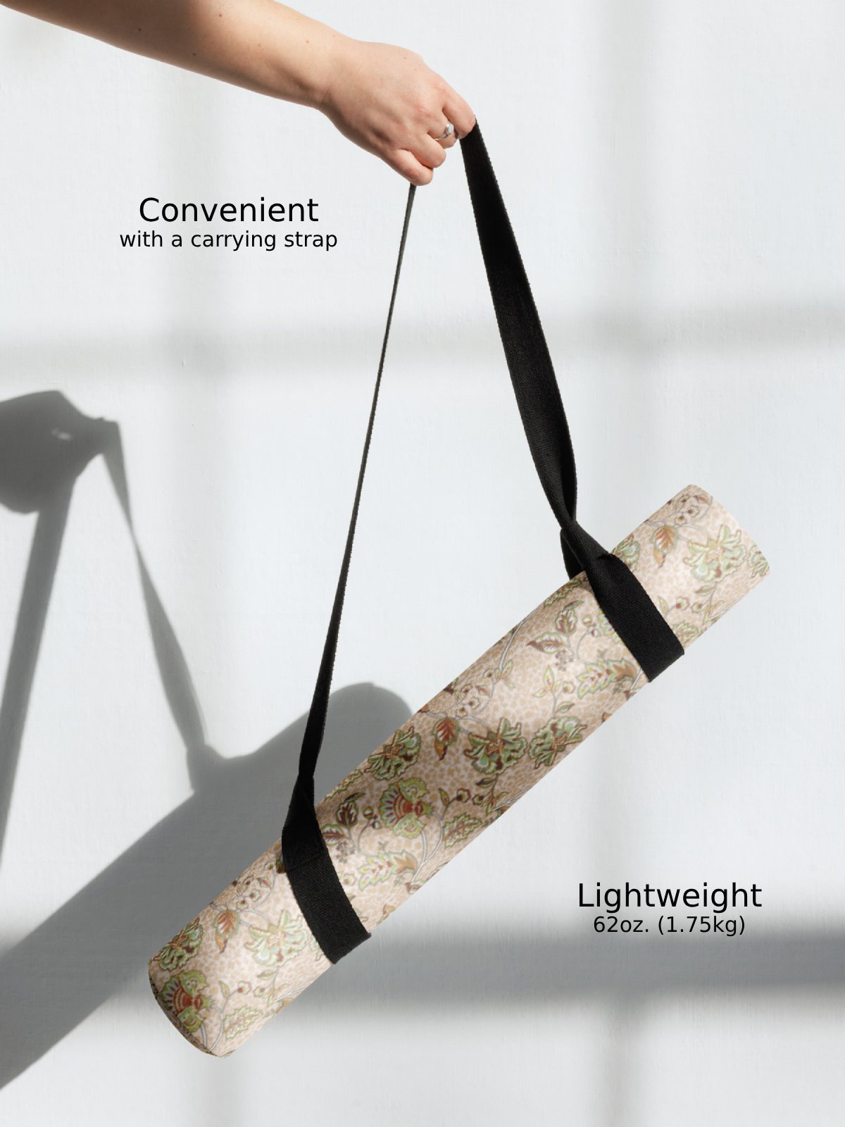 Yoga Mat "Elegant Neutral Beige Chintz" product image (2)