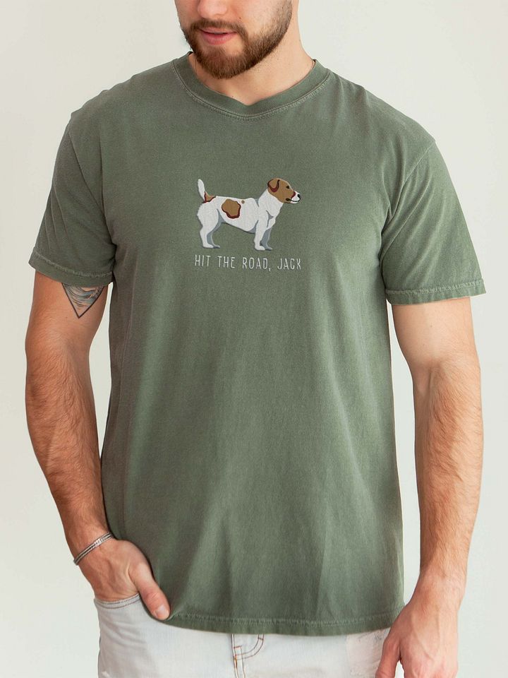 Hit the Road, Jack T-Shirt(Embroidered) of a Jack Russell Terrier product image (2)