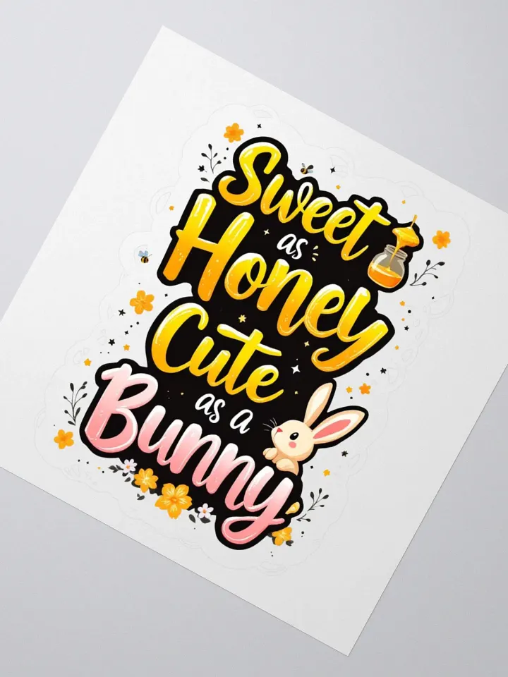 Sweet as Honey Cute as a Bunny Kiss Cut Stickers product image (4)