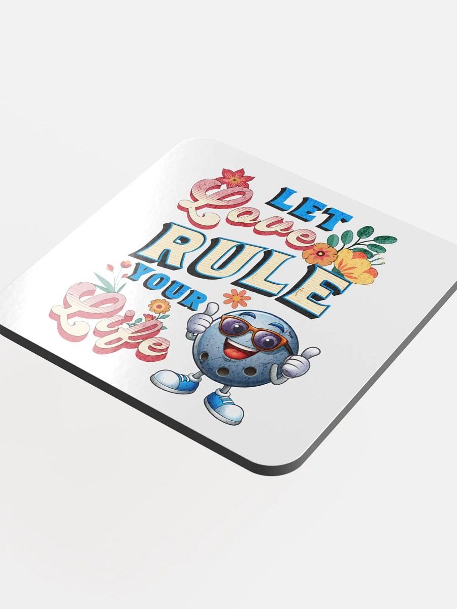 Let Love Rule Your Life Bowling Cork Coaster Set product image (4)
