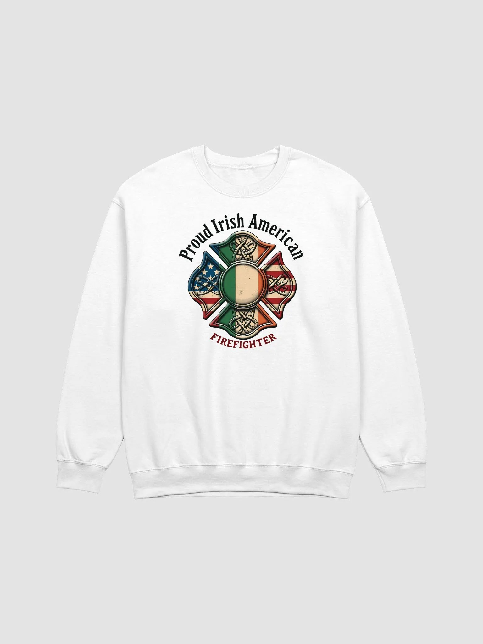 Proud Irish American Firefighter Classic Crewneck Sweatshirt product image (4)