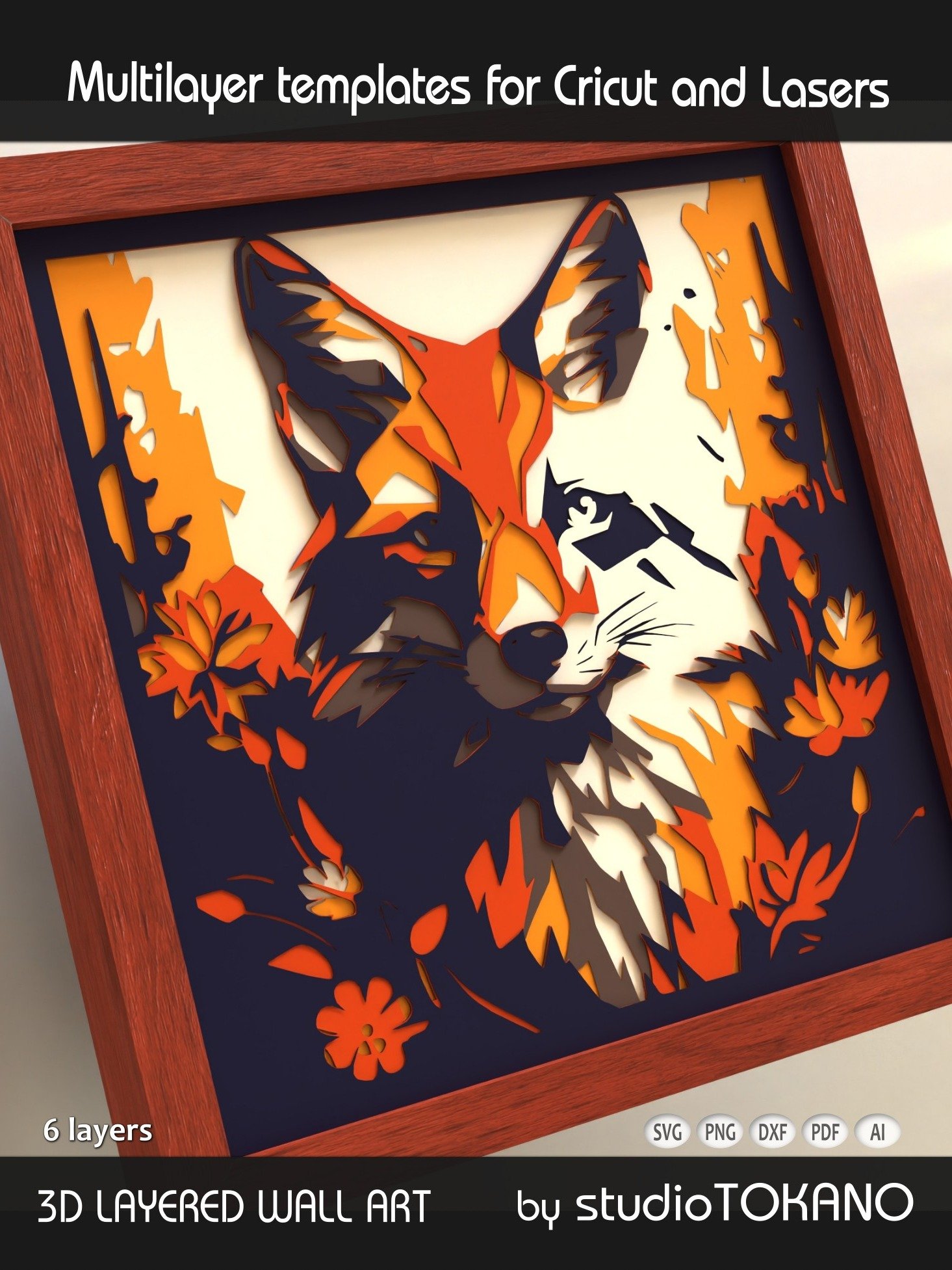 Fox in Forest Layered Template product image (3)