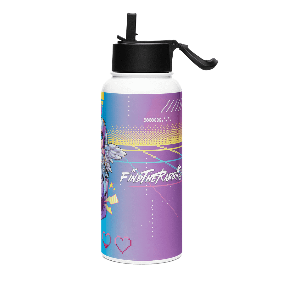8BIT Pixel Love - Find the Rabbit Stainless Steel Water Bottle with a Straw Lid product image (3)