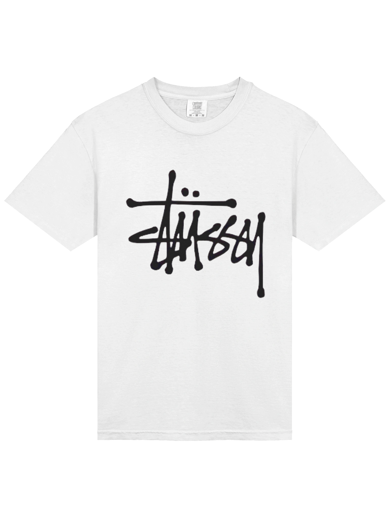 BASIC STÜSSY PIGMENT DYED LS TEE WHITE product image (1)