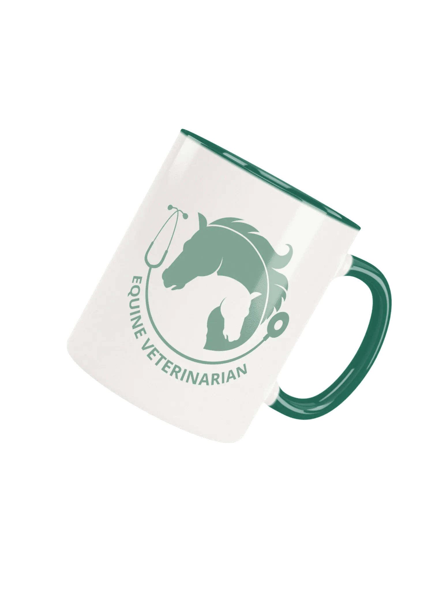 "Equine veterinarian" Ceramic Mug with color inside product image (4)