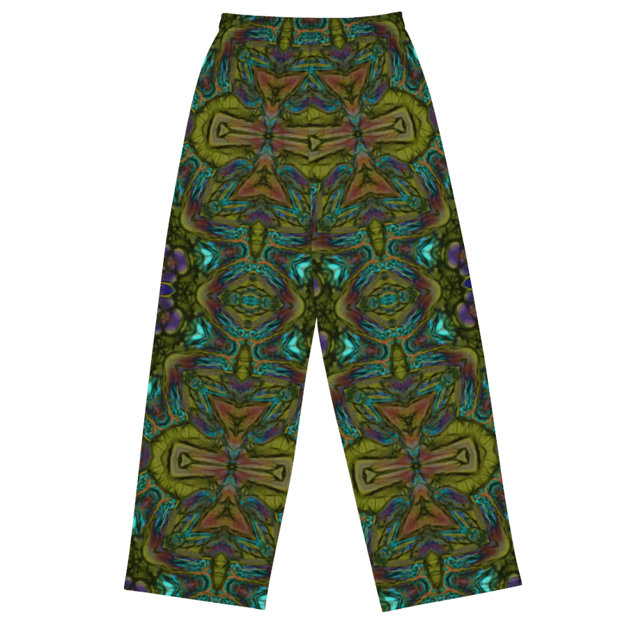 Green Kaleidoscope Wideleg Pants product image (1)