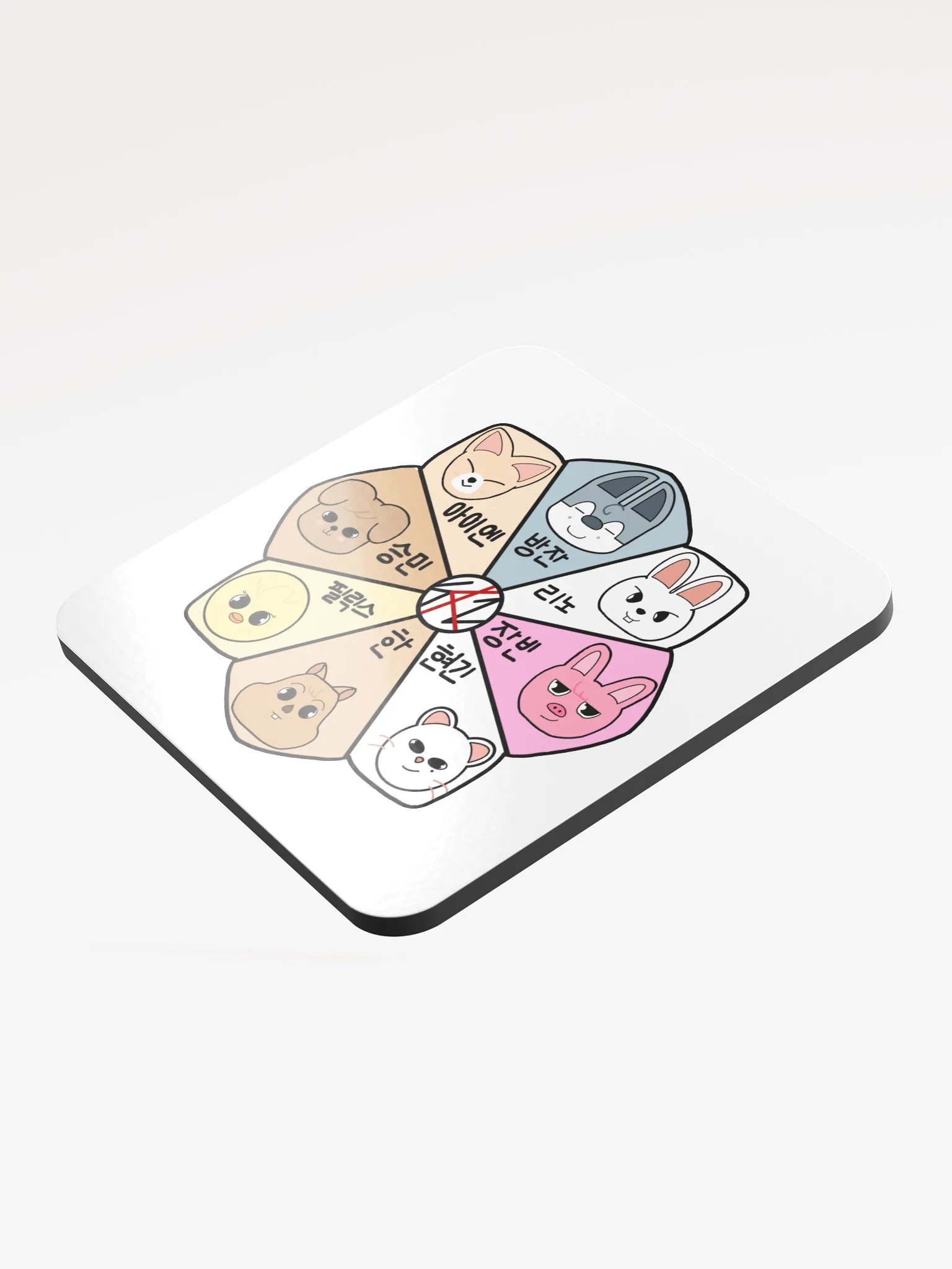 Skzoo OT8 Flower Hangul Coaster product image (3)