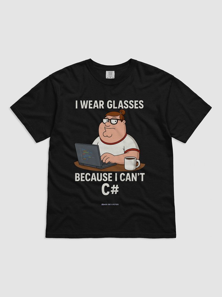 I Can't C# Developer Tee Black product image (1)
