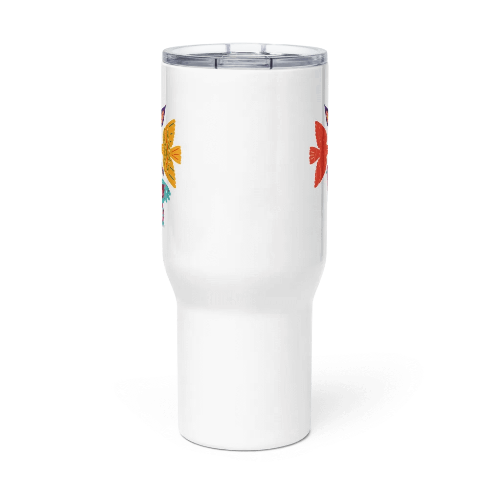 Symmetrical Abstract Bird design Travel Mug product image (3)