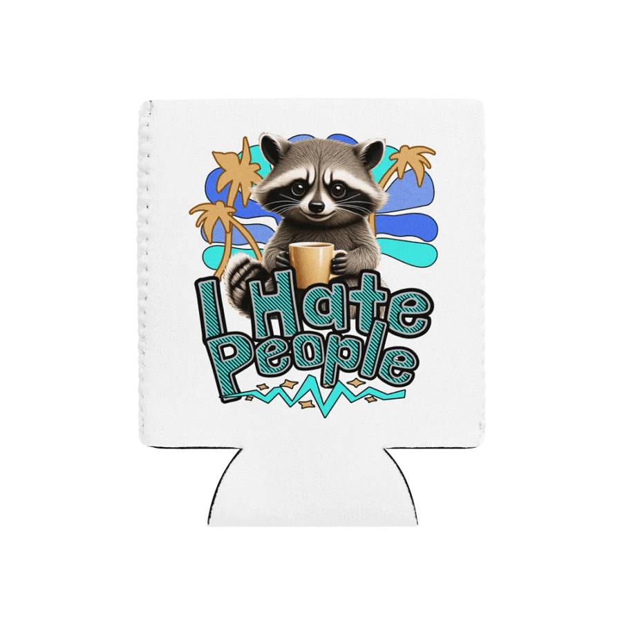 I Hate People Raccoon Retreat Can Cooler product image (1)