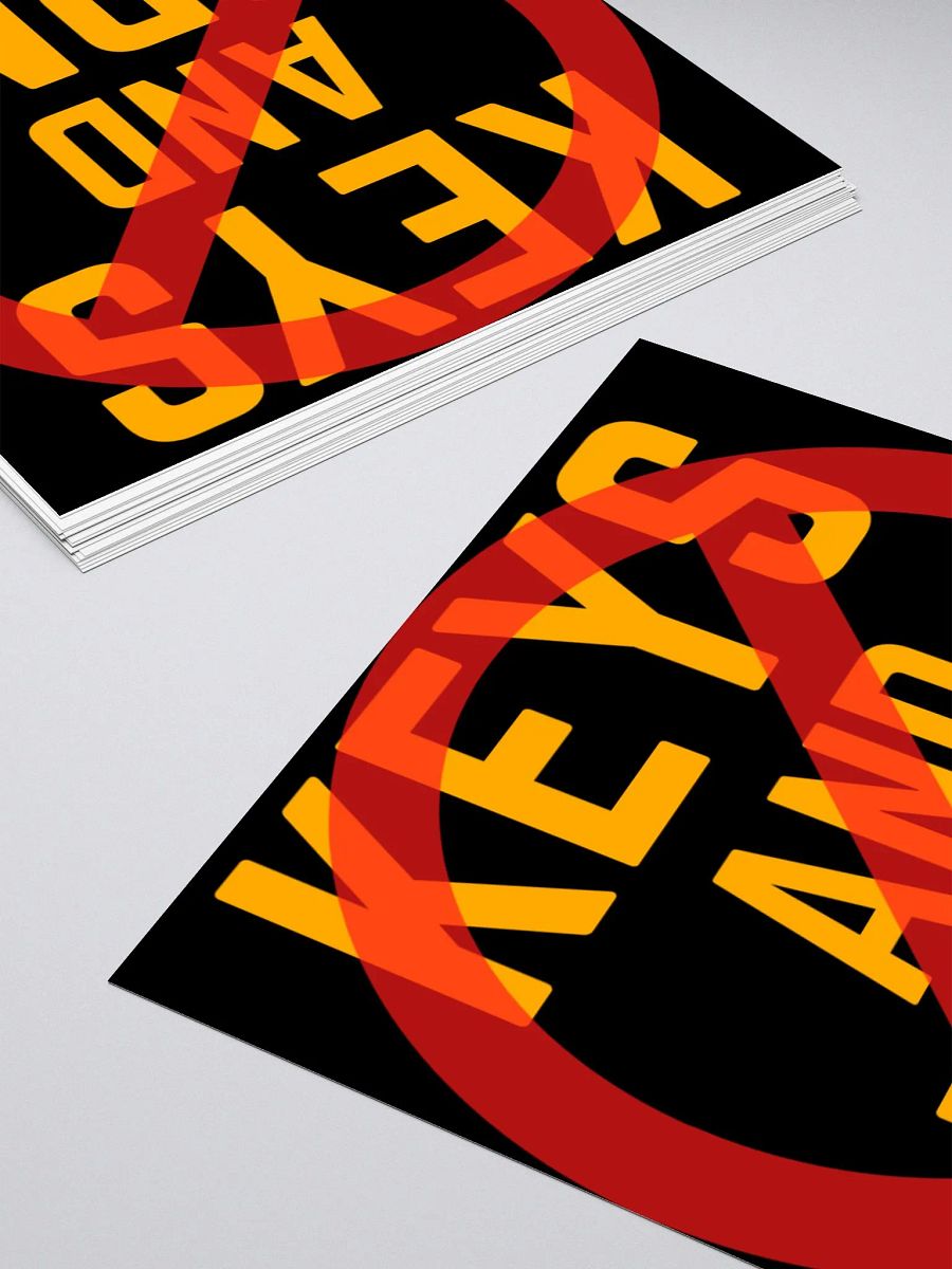 Say NO to Chris' KEYS N BPM - Black 'Kiss Cut Sticker' product image (11)