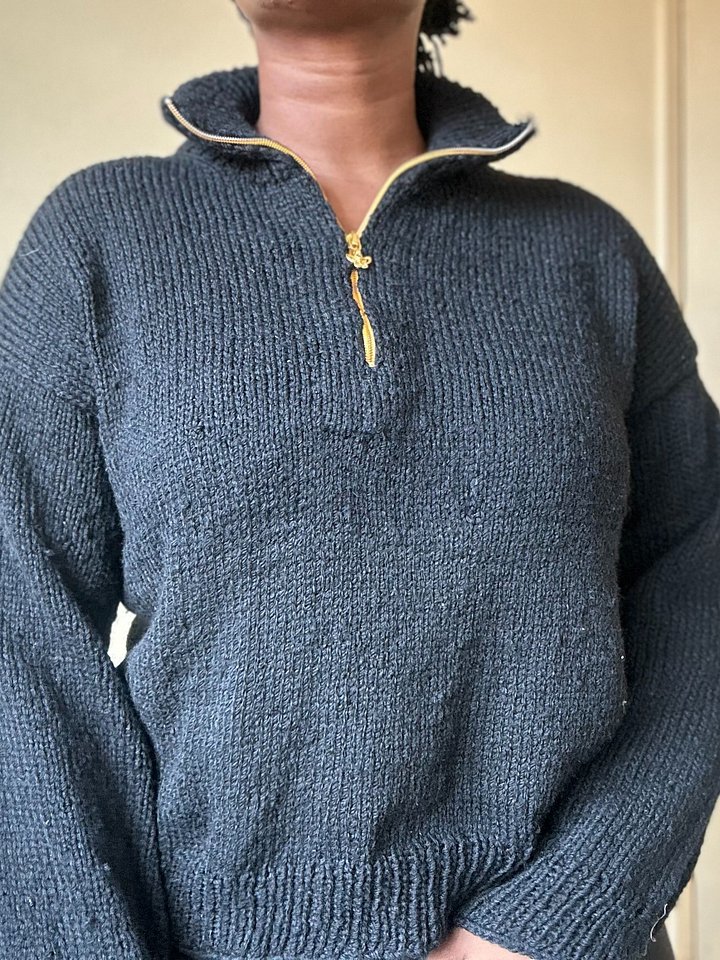 Knit Drop Shoulder zipper Sweater product image (2)