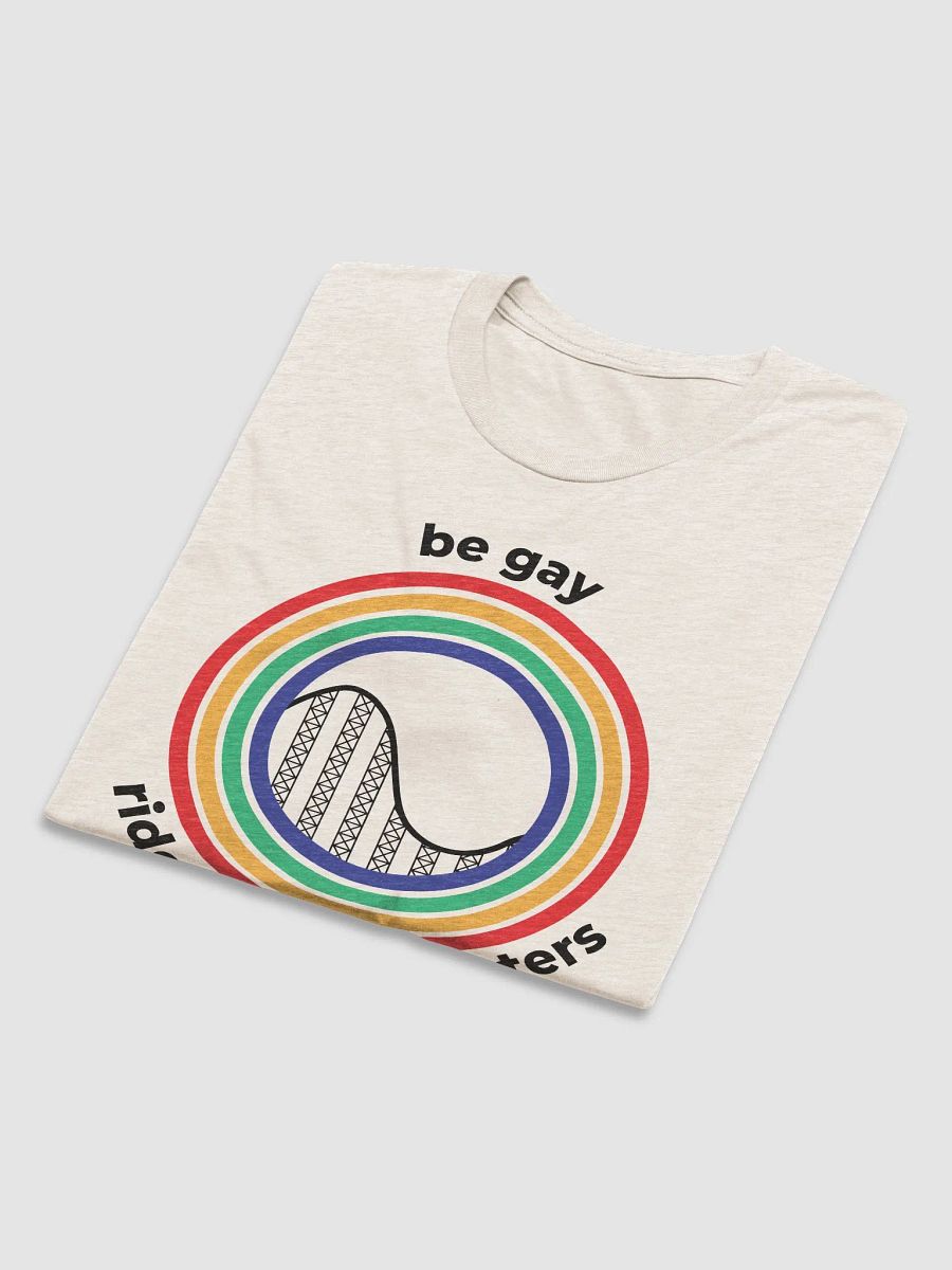 Be Gay, Ride Rollercoasters (light - tri-blend) product image (5)