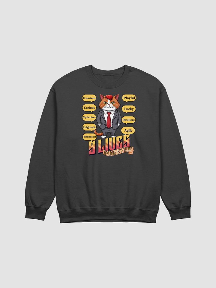 9 Lives Forever Business Cat Crewneck product image (1)