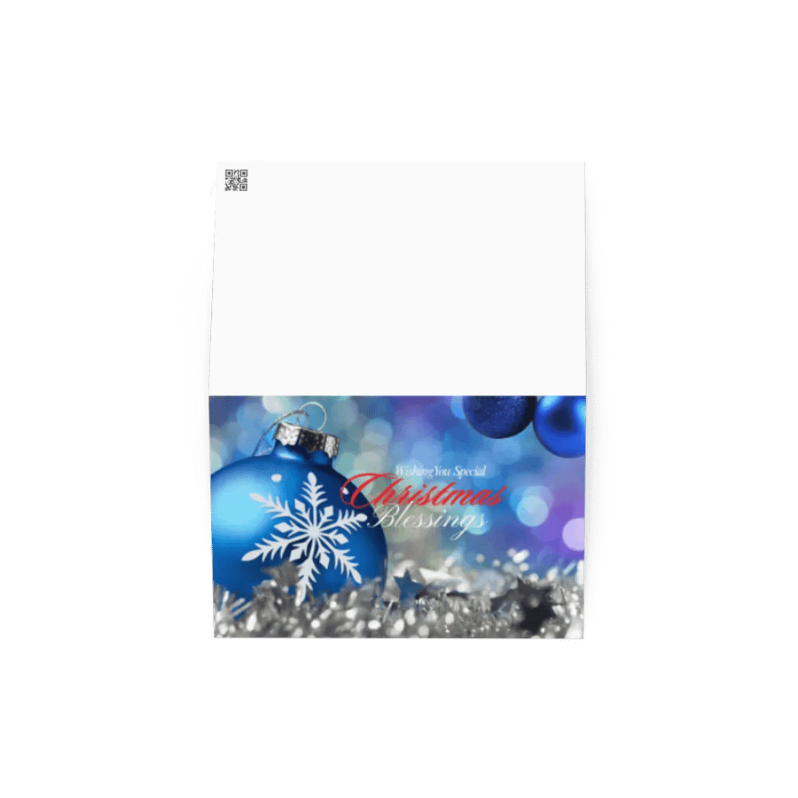 Festive Snowflake blue Greeting Card friends family colleagues product image (4)