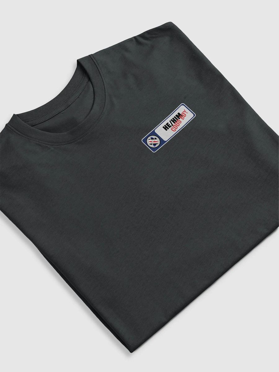 He/Him Good Boy Paw Print Nametag Tee product image (31)
