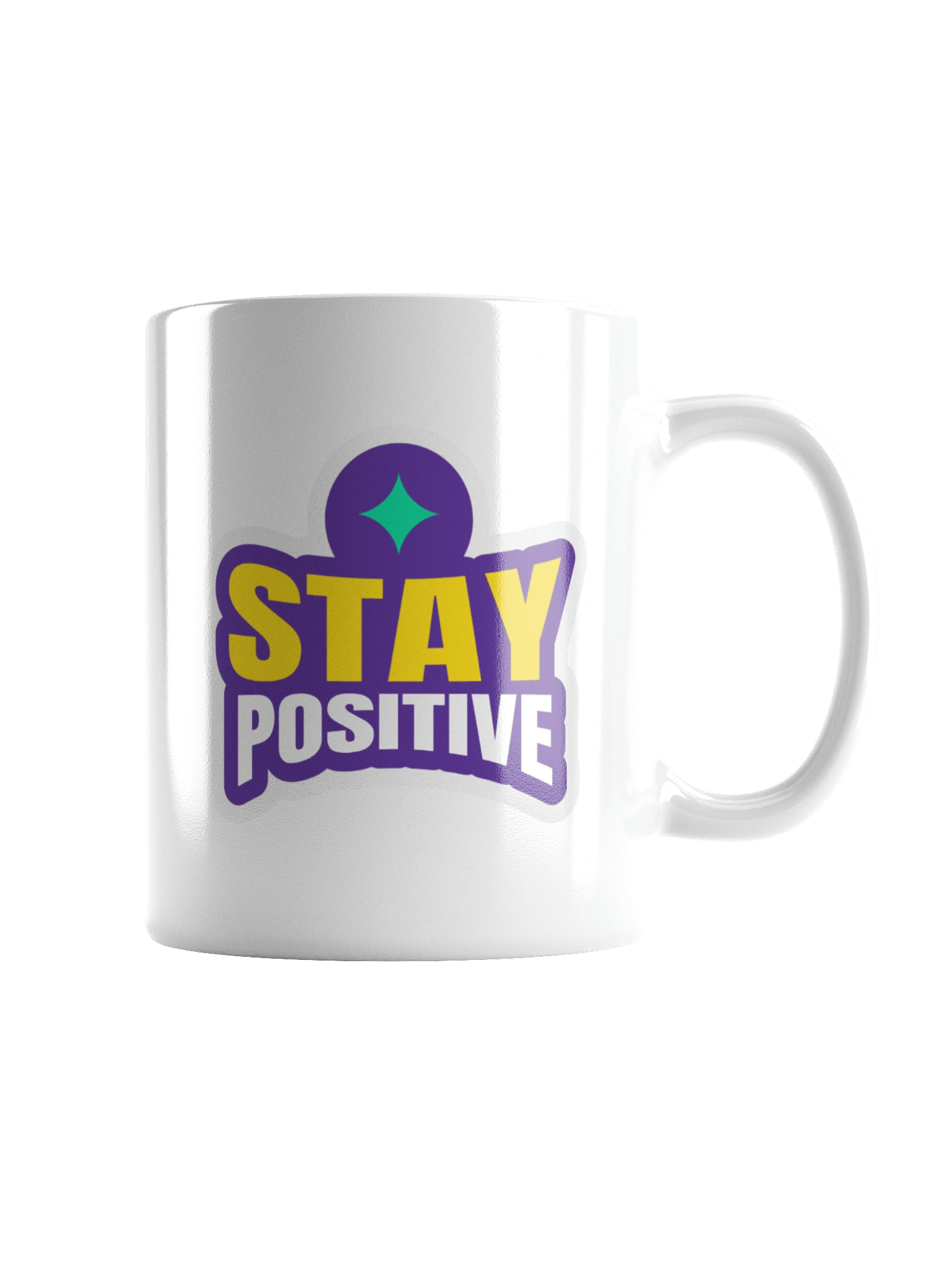Stay Positive White Glossy Mug product image (1)