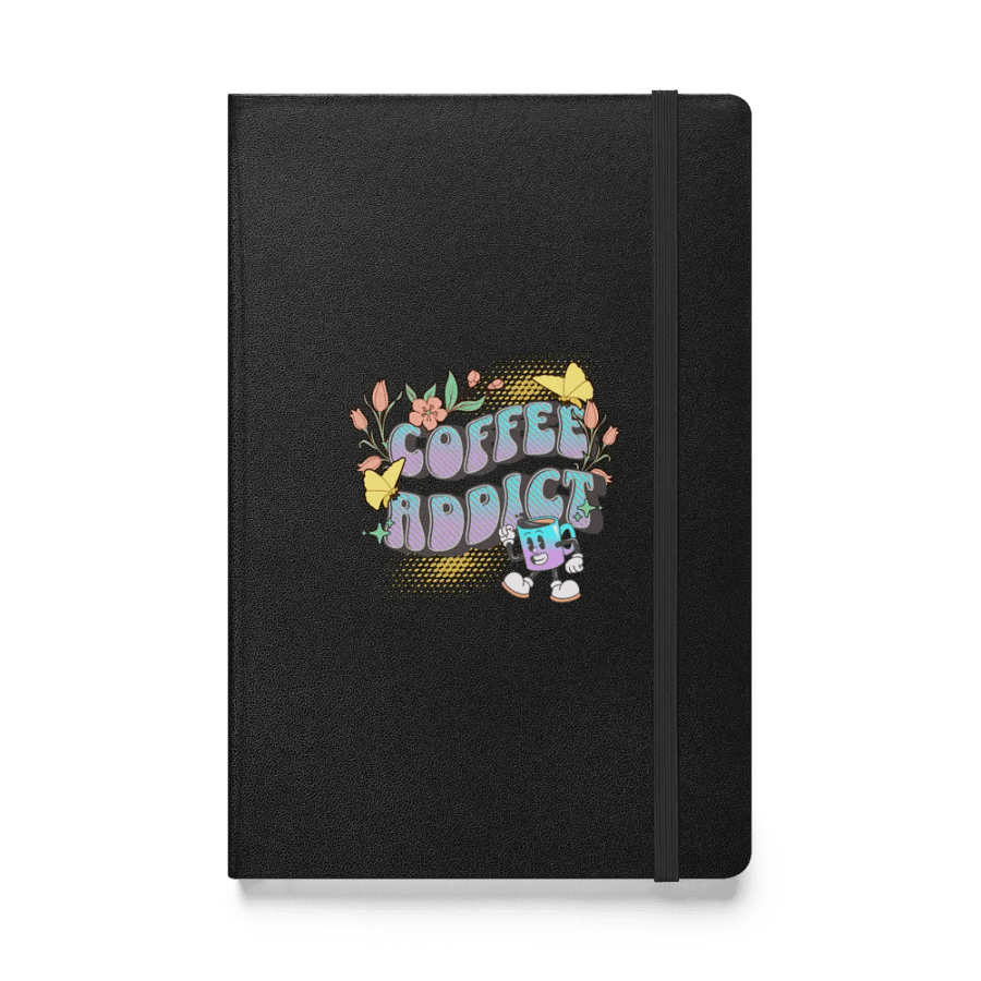 Coffee Addict Mascot Mug Cheerful Hardcover Notebook product image (1)