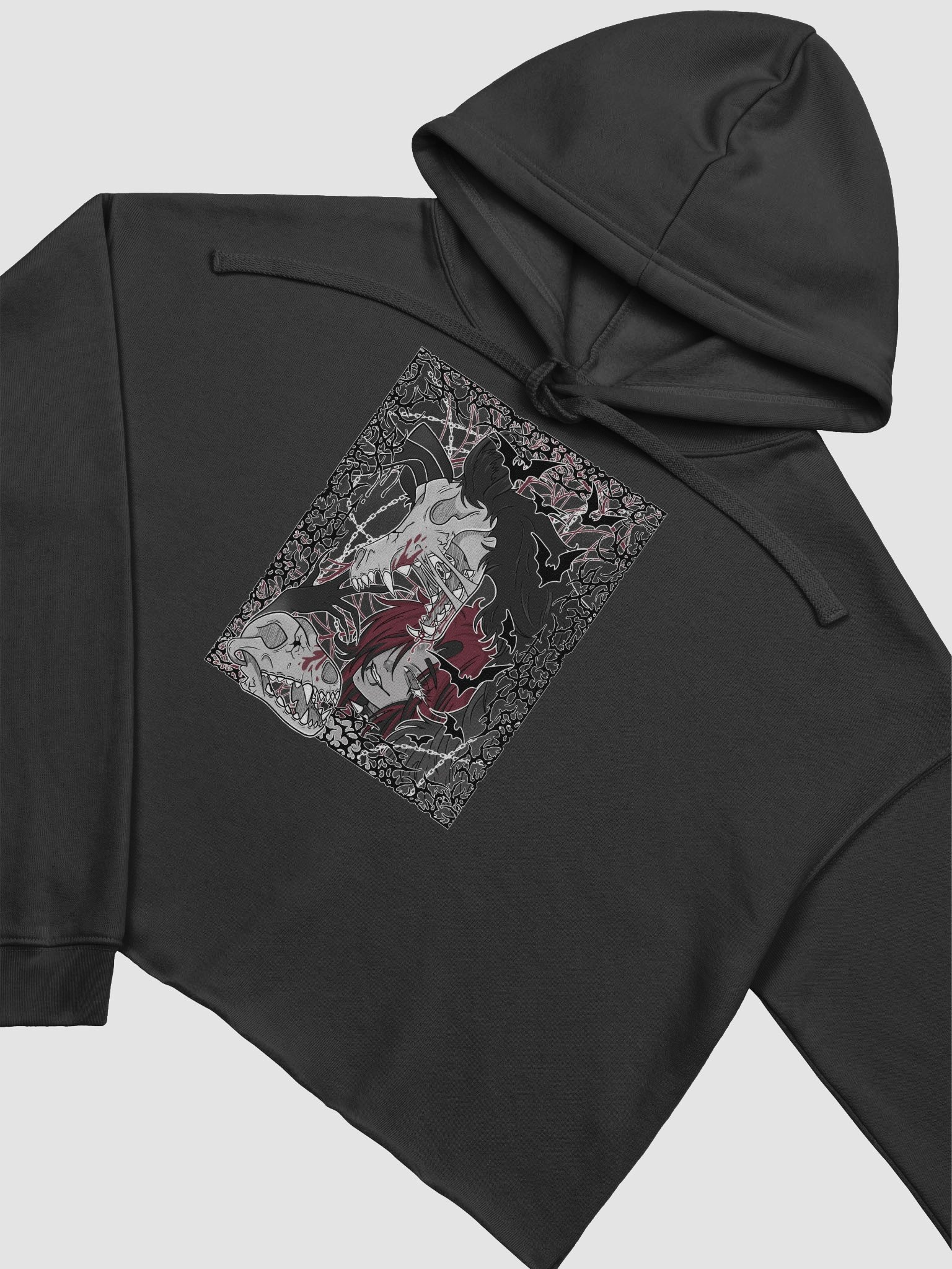 Miyuu's 2025 DONOTHON Graphic Crop Hoodie product image (3)