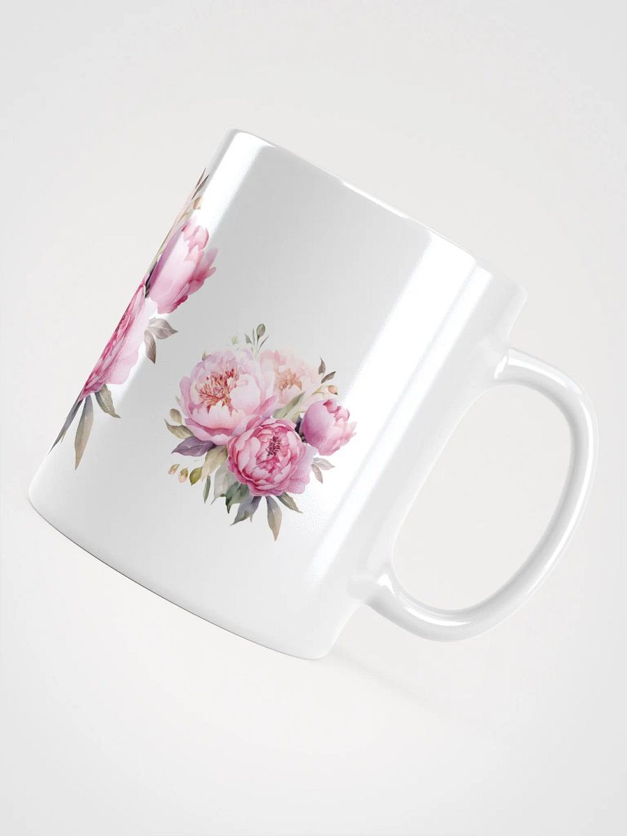 Pink Peonies White Glossy Mug product image (5)