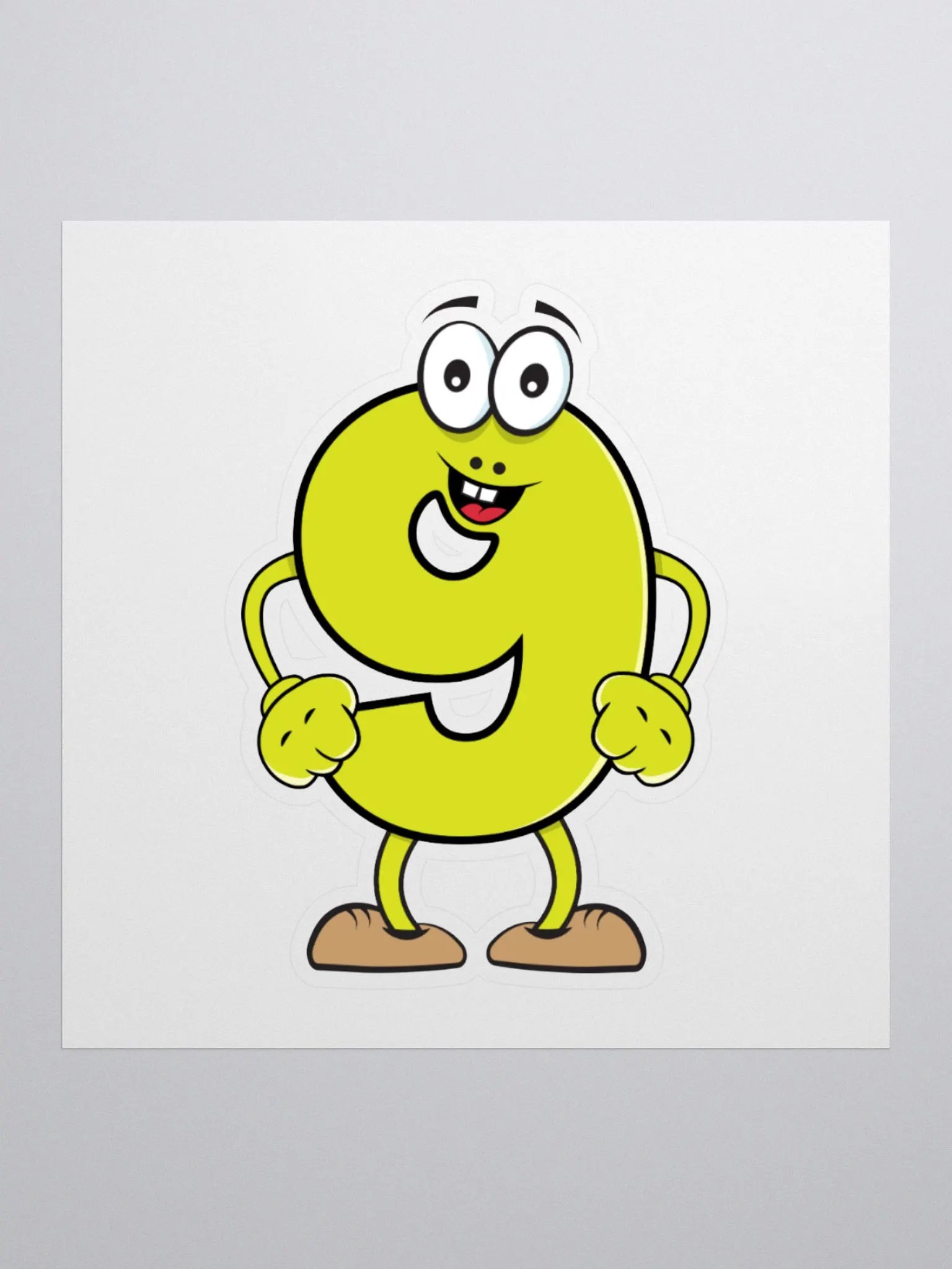 NUMBER 9 THUMBS-UP STICKER product image (1)