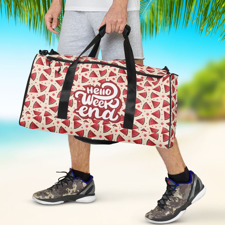 Hello Weekend Watermelon All Over Print Duffel Bag product image (3)