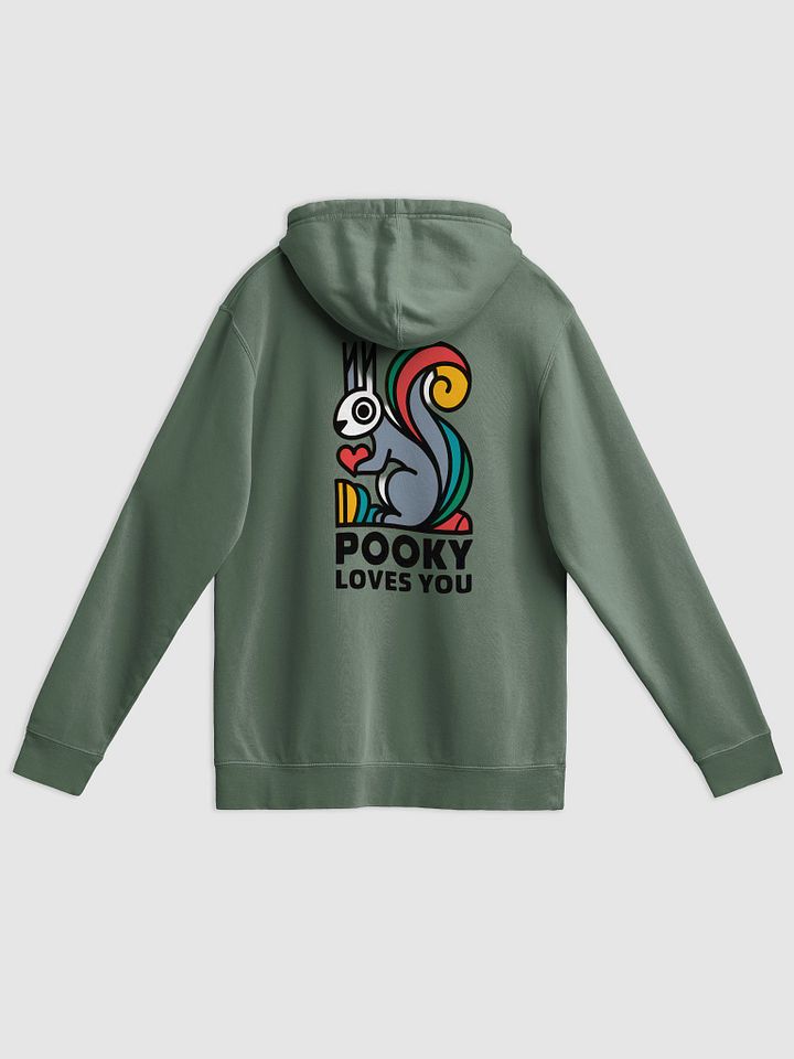 Super Premium Hoodie: (Image on both sides) Pooky Loves You, Stylized Neo Cubism product image (2)